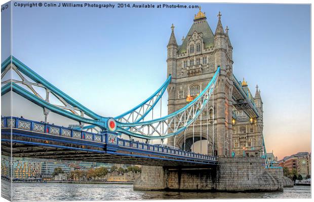   Tower Bridge From Butlers Wharf 2 Canvas Print by Colin Williams Photography