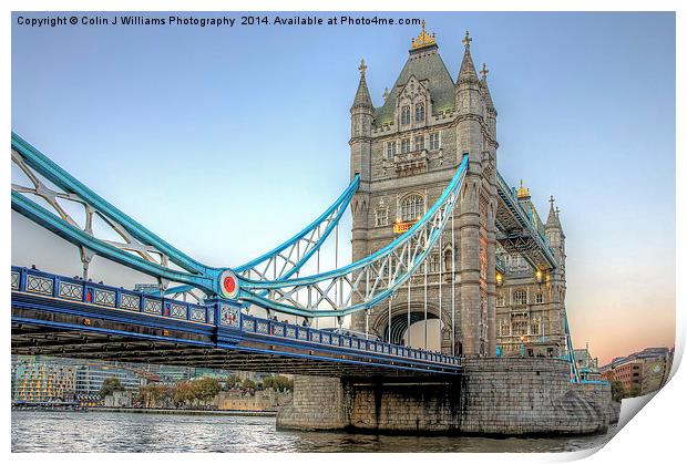   Tower Bridge From Butlers Wharf 2 Print by Colin Williams Photography