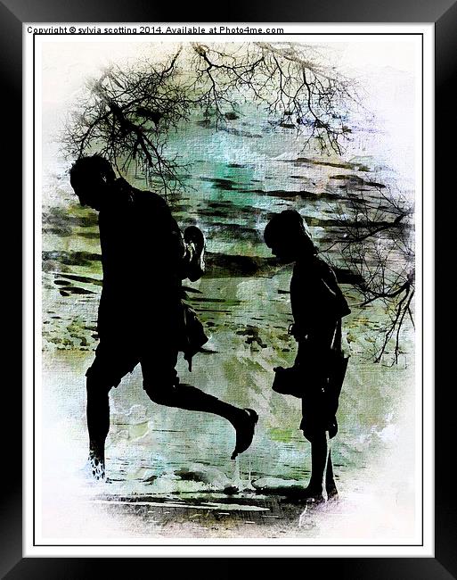  Following in fathers footsteps Framed Print by sylvia scotting