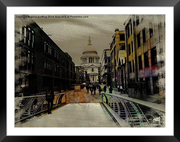  St Pauls Framed Mounted Print by sylvia scotting