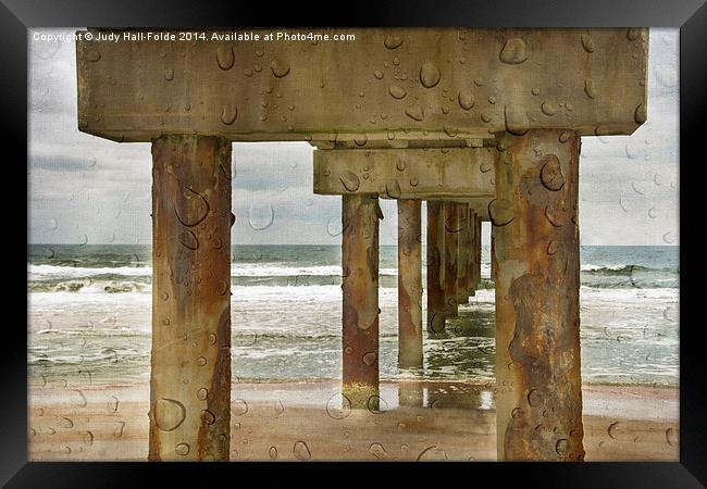  Beach Weather Framed Print by Judy Hall-Folde