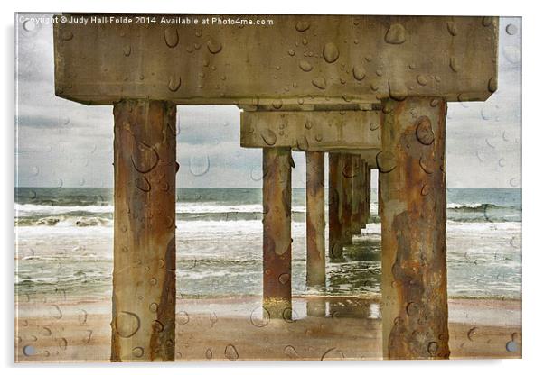  Beach Weather Acrylic by Judy Hall-Folde