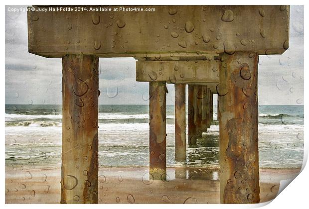 Beach Weather Print by Judy Hall-Folde