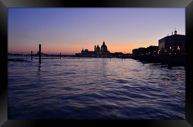Venice at Sunset Grand Canal with San Giorgio  Framed Print by Jonathan Evans