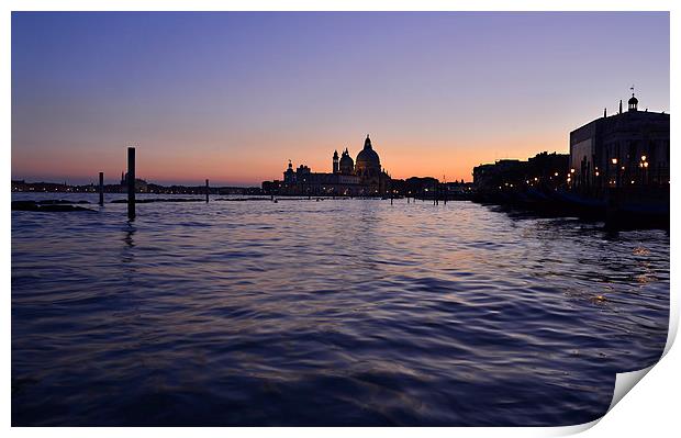 Venice at Sunset Grand Canal with San Giorgio  Print by Jonathan Evans