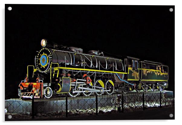  MAWD 1798 steam locomotive Acrylic by Lalam M