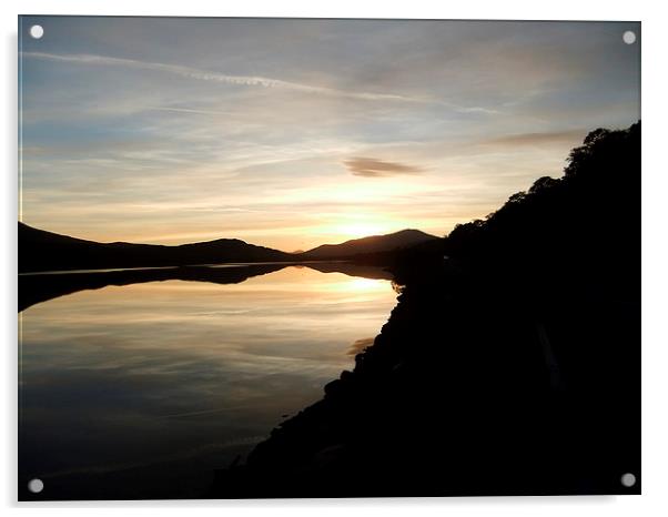  Sunset over Achinalt, Scotland Acrylic by Heather Proudlock