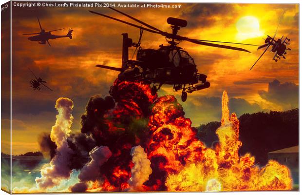  Apache Apocalypse Canvas Print by Chris Lord
