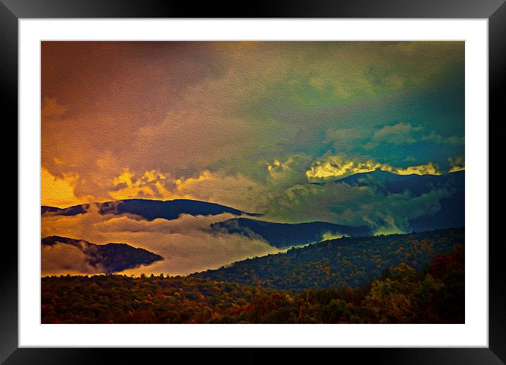  Colorful Morning On Skyline Drive Framed Mounted Print by Tom and Dawn Gari