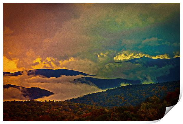  Colorful Morning On Skyline Drive Print by Tom and Dawn Gari