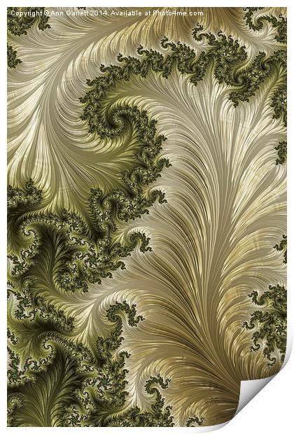 Sage Leaf - A Fractal Abstract Print by Ann Garrett