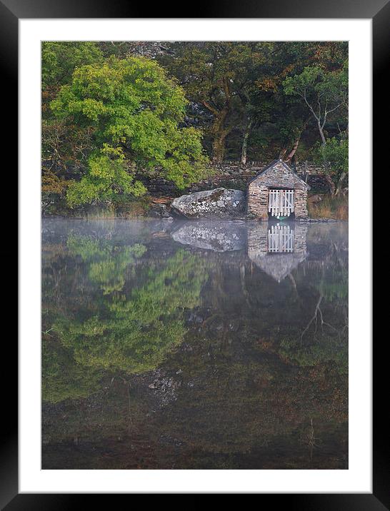  Llyn Nantlle boathouse Framed Mounted Print by Rory Trappe