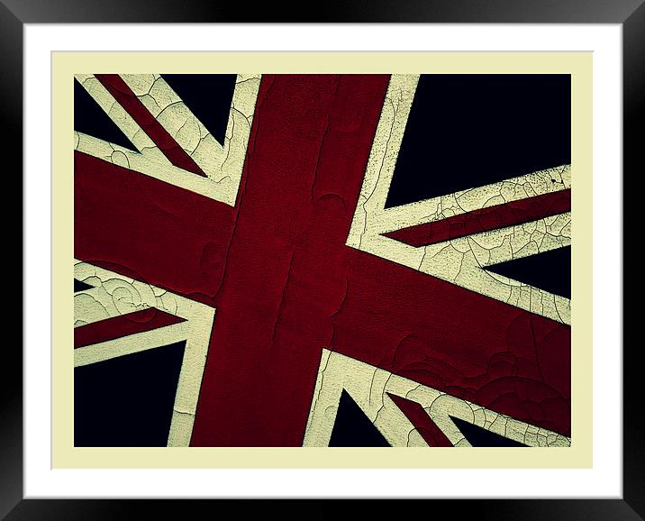  painted Union Jack Framed Mounted Print by Heather Newton