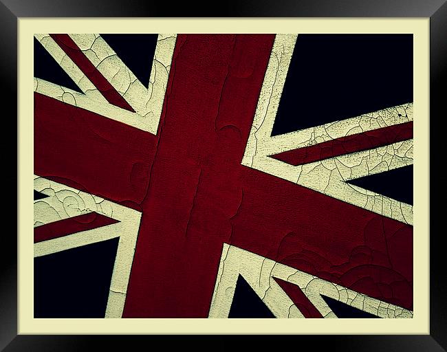  painted Union Jack Framed Print by Heather Newton