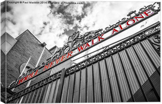 Anfield - The Shankly Gates Canvas Print by Paul Madden