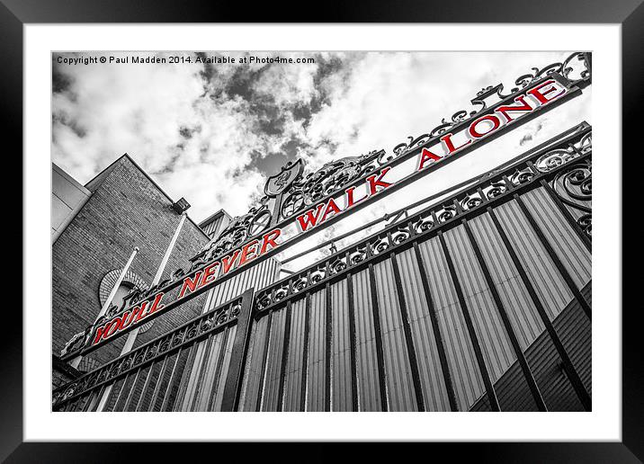 Anfield - The Shankly Gates Framed Mounted Print by Paul Madden