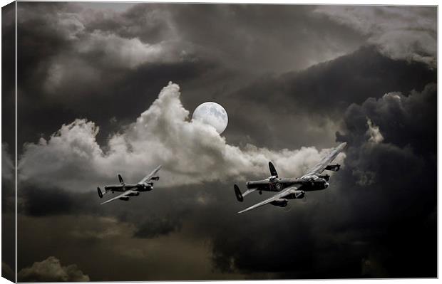 Supermoon Lancasters Canvas Print by Gary Eason