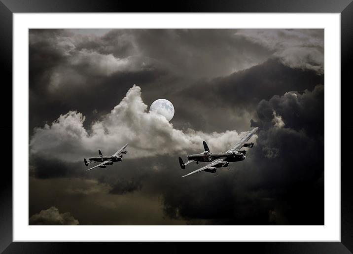 Supermoon Lancasters Framed Mounted Print by Gary Eason