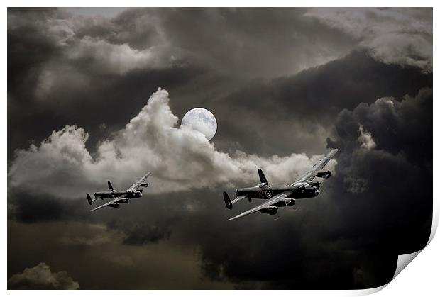 Supermoon Lancasters Print by Gary Eason