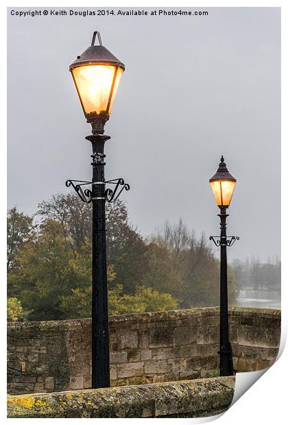  Two lamposts Print by Keith Douglas