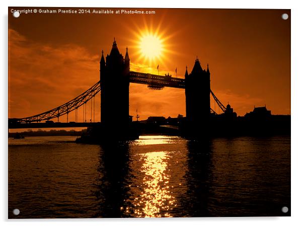 Sunrise Over Tower Bridge Acrylic by Graham Prentice