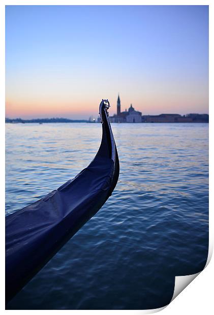 Venice, Italy and Gondola  Print by Jonathan Evans