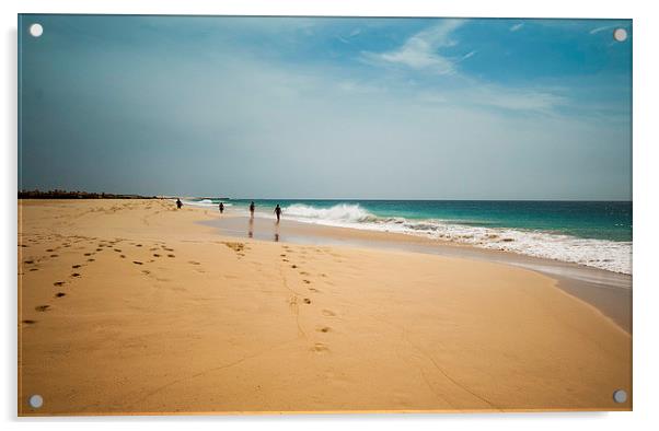  Beach walk Boa Vista Acrylic by Stuart Jack