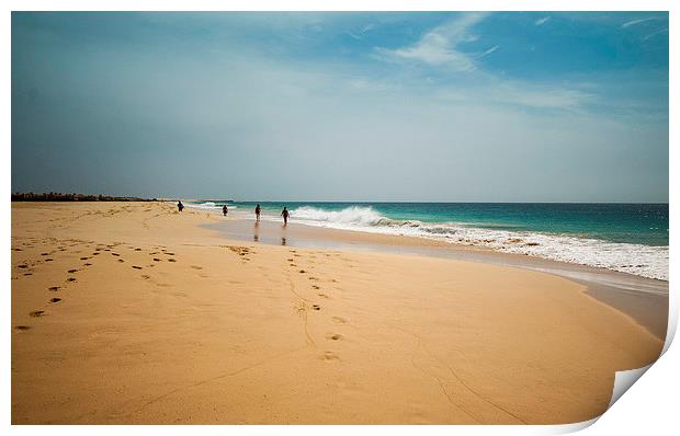  Beach walk Boa Vista Print by Stuart Jack