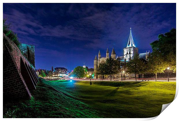  Rochester Cathedral Print by Serge Rydosz