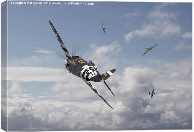 P47- FW190 - Carousel  Canvas Print by Pat Speirs