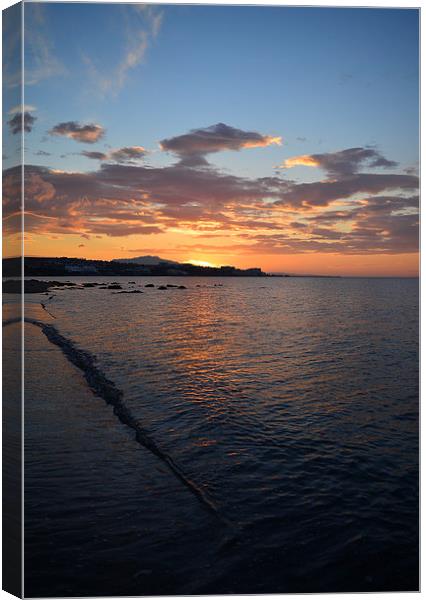  Estepona sunrise on the Costa del Sol Spain  Canvas Print by Jonathan Evans