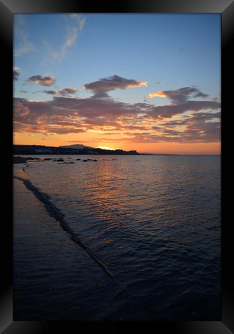  Estepona sunrise on the Costa del Sol Spain  Framed Print by Jonathan Evans