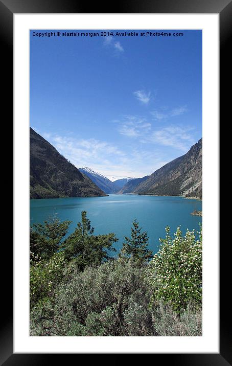  Seton Lake in the Canadian Rockies. Framed Mounted Print by alastair morgan