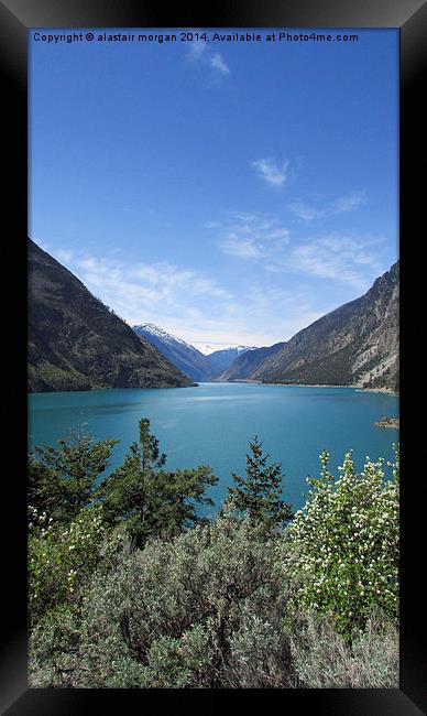  Seton Lake in the Canadian Rockies. Framed Print by alastair morgan