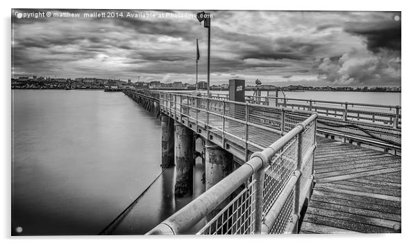  Pier towards the Shoreline Acrylic by matthew  mallett