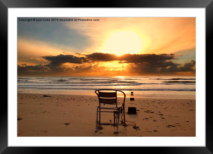 Take a seat. Framed Mounted Print by paul cobb