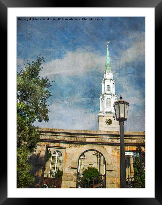  Historic Savannah Church Framed Mounted Print by Judy Hall-Folde