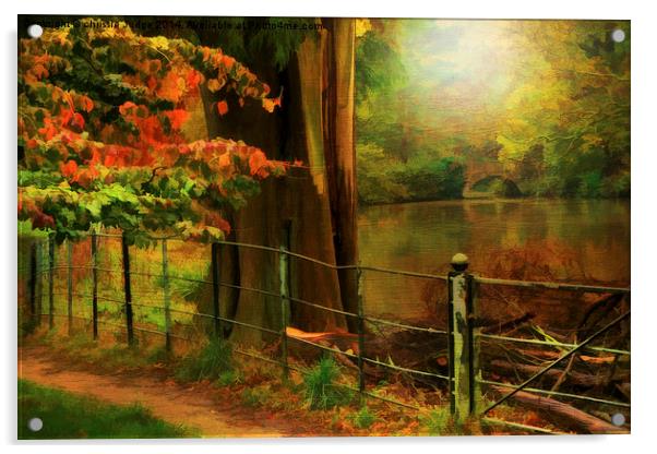  Autumn pond  Acrylic by Heaven's Gift xxx68