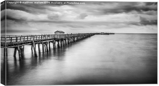  The Pier that goes on and on Canvas Print by matthew  mallett