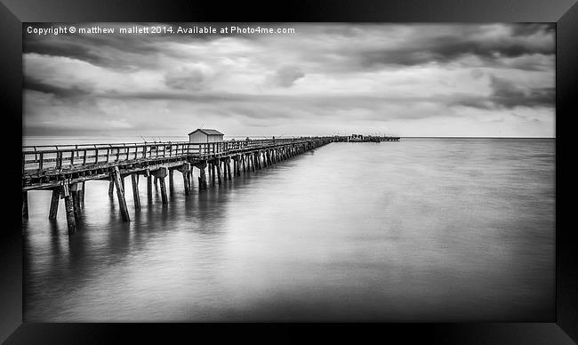  The Pier that goes on and on Framed Print by matthew  mallett