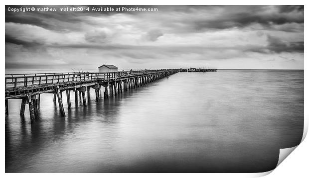  The Pier that goes on and on Print by matthew  mallett