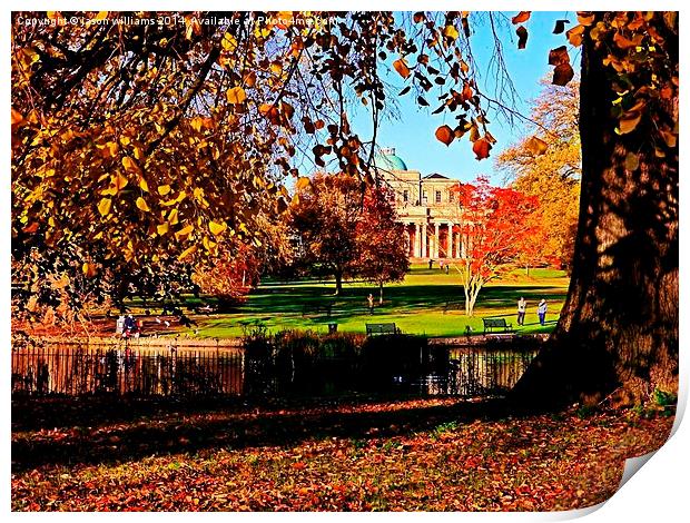 Pittville Pump Room In Autumn.  Print by Jason Williams