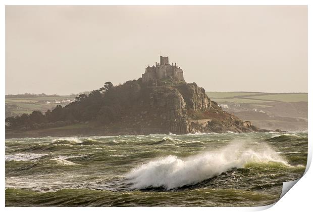  stormy sea at the mount Print by keith sutton