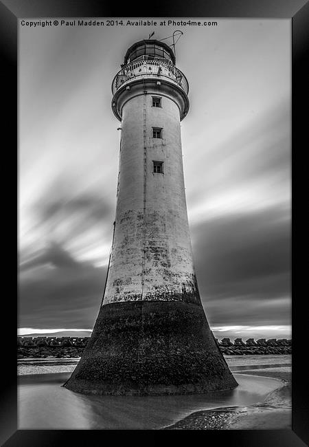 New Brighton Lighthouse Framed Print by Paul Madden