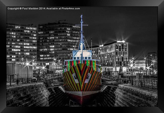 The Dazzle Ship Framed Print by Paul Madden