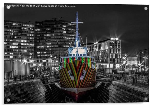 The Dazzle Ship Acrylic by Paul Madden