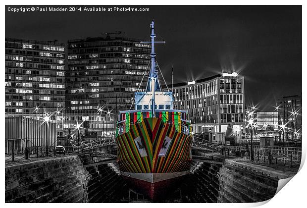 The Dazzle Ship Print by Paul Madden