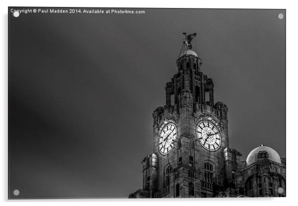 Top of the Liver Building tower Acrylic by Paul Madden