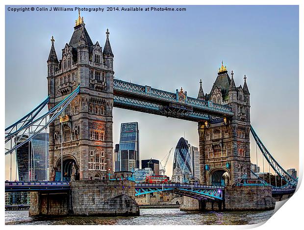  Tower Bridge And The City 3 Print by Colin Williams Photography