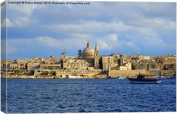 Valletta Malta  Canvas Print by Diana Mower